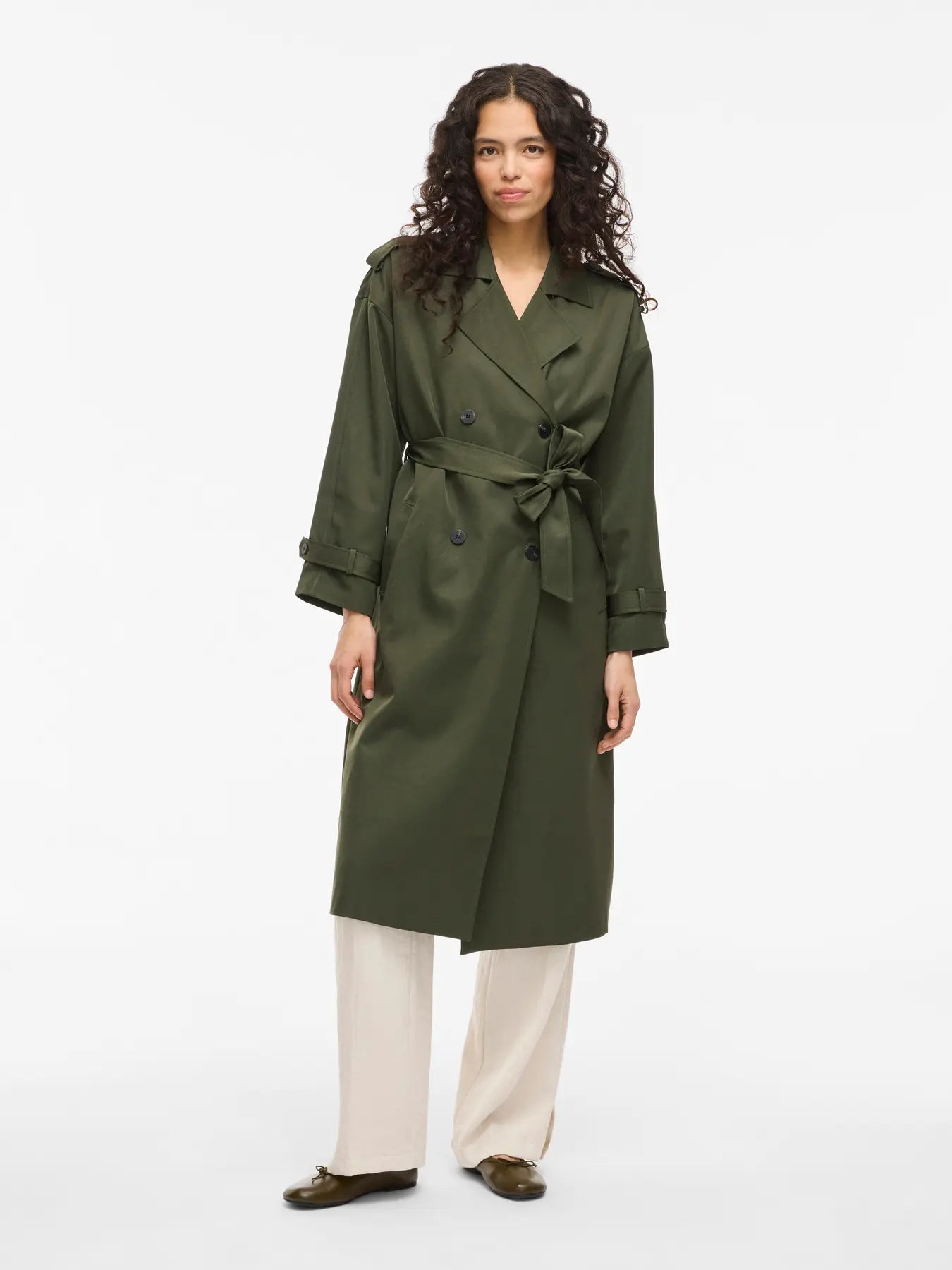 VIADDISON L/S LONG TRENCHCOAT