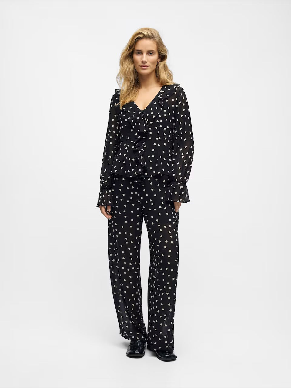 OBJGINA blusa de lunares