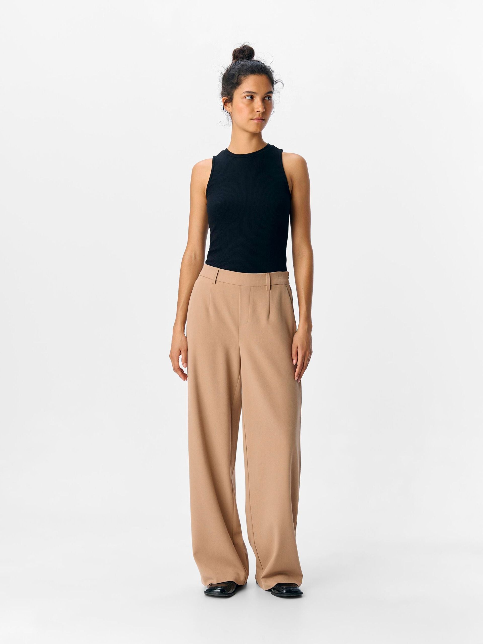 OBJLISA WIDE PANT Beige