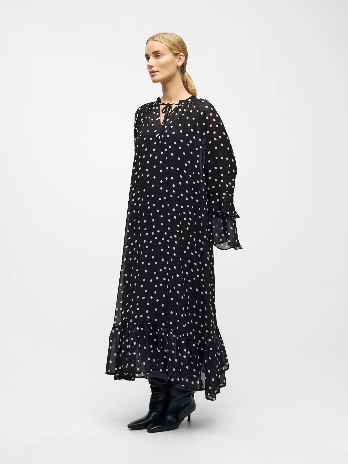 OBJGINA L/S RE LONG DRESS E WI 25