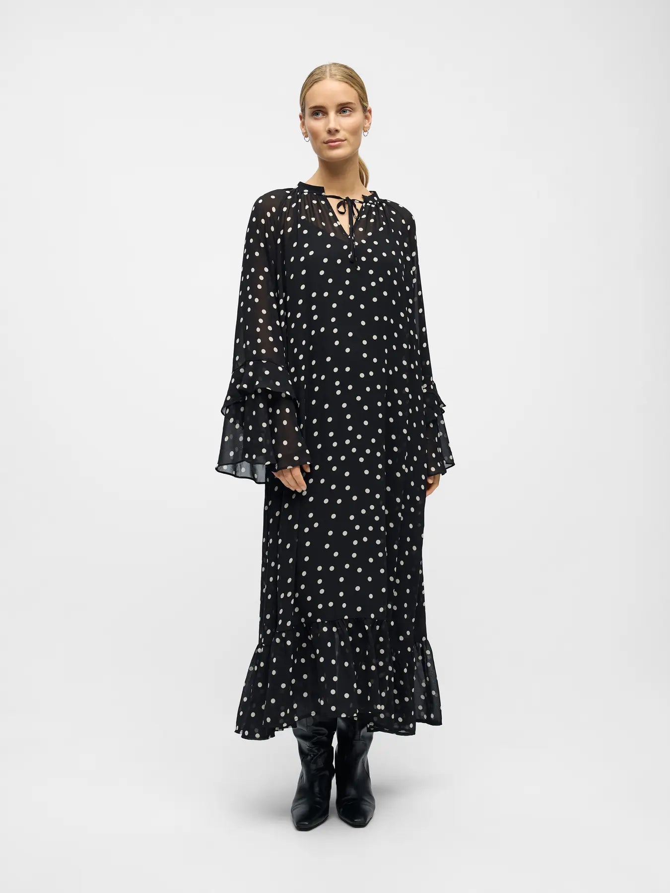 OBJGINA L/S RE LONG DRESS E WI 25