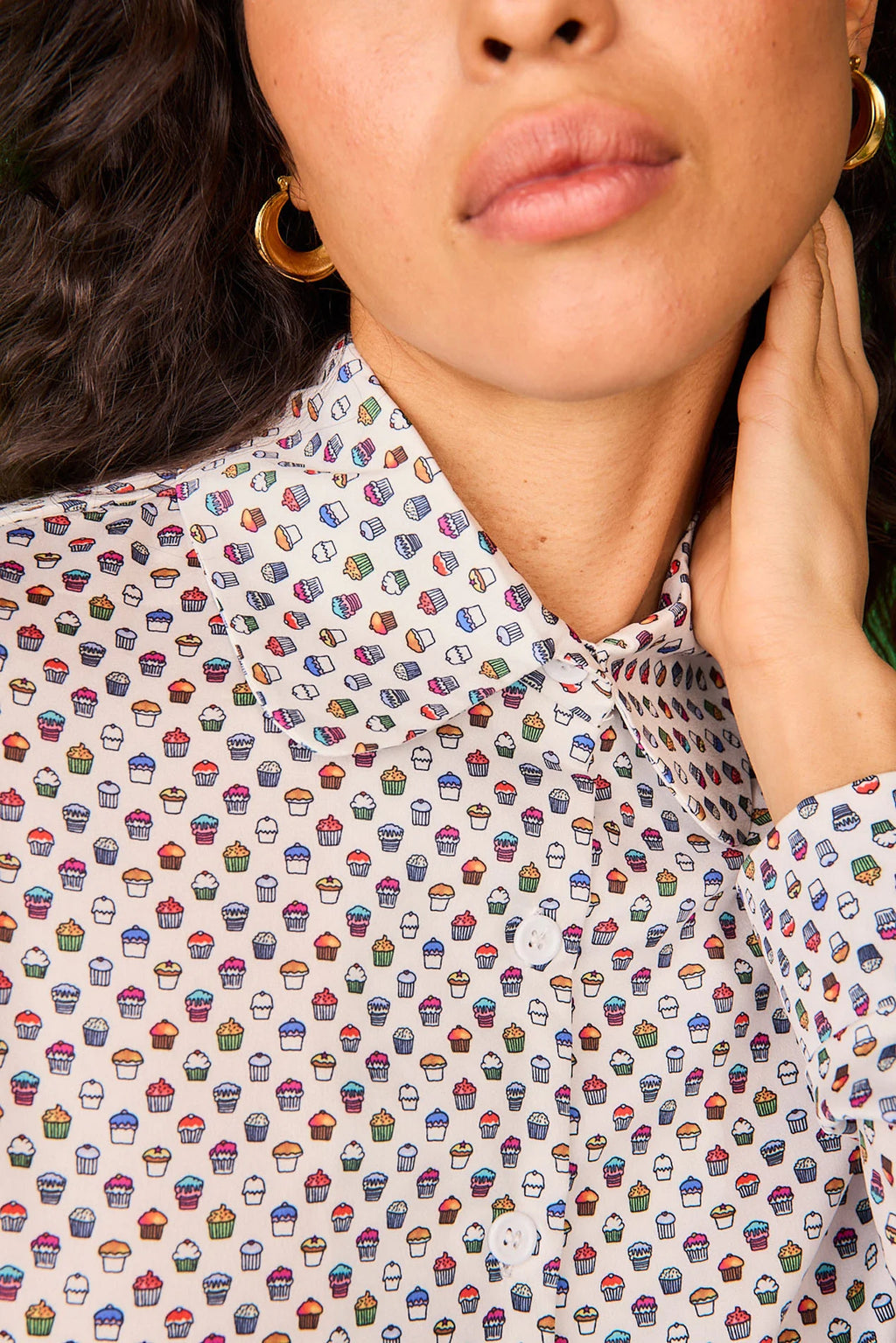 CAMISA CASTAÑA BLANCO