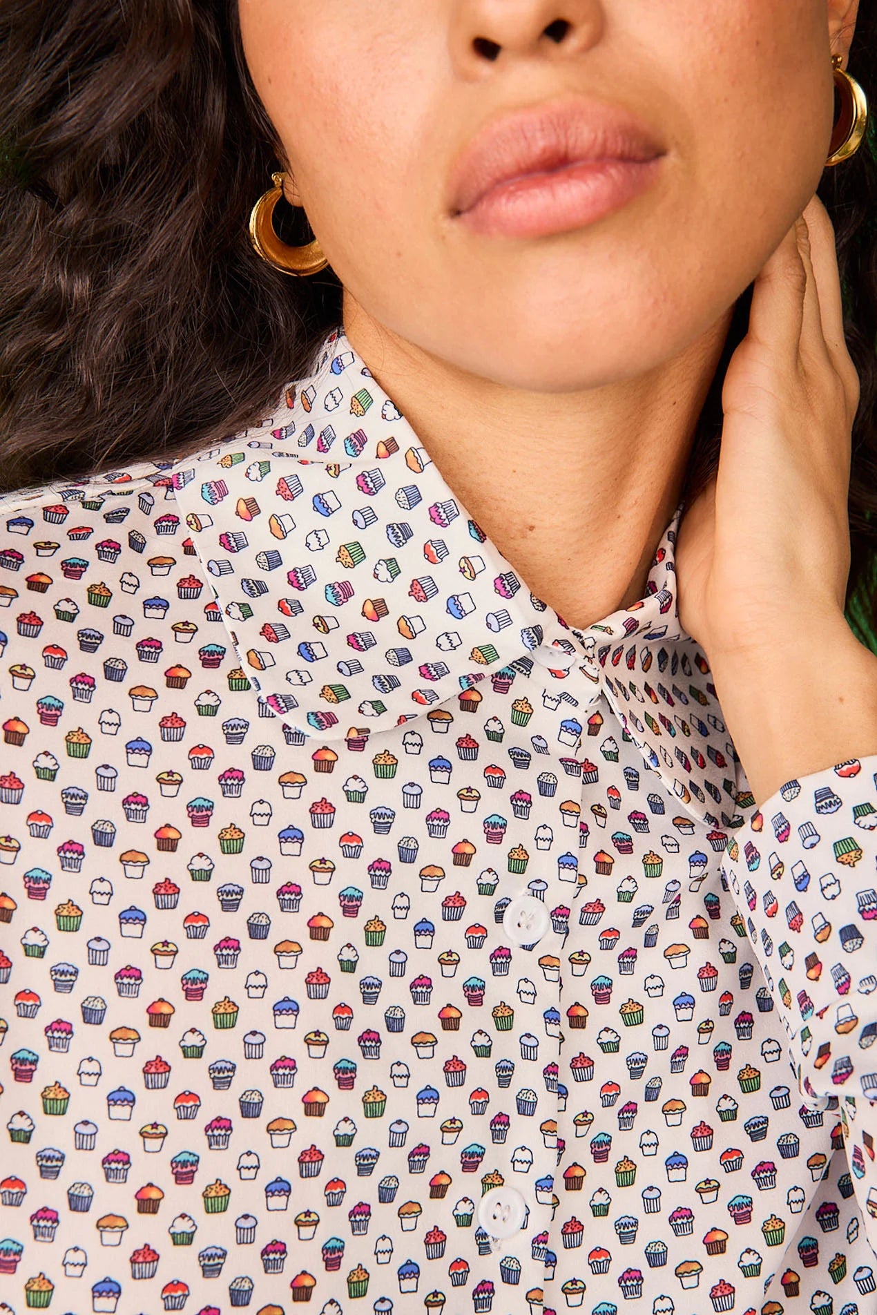 CAMISA CASTAÑA BLANCO