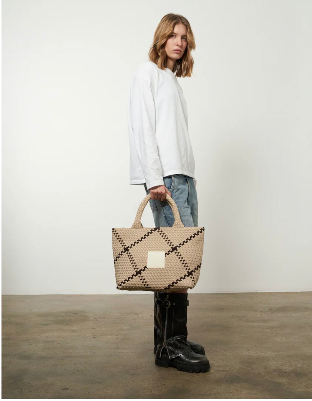 BAG SYLVIA 'CHILL VIBES' | BEIGE & DARK BROWN