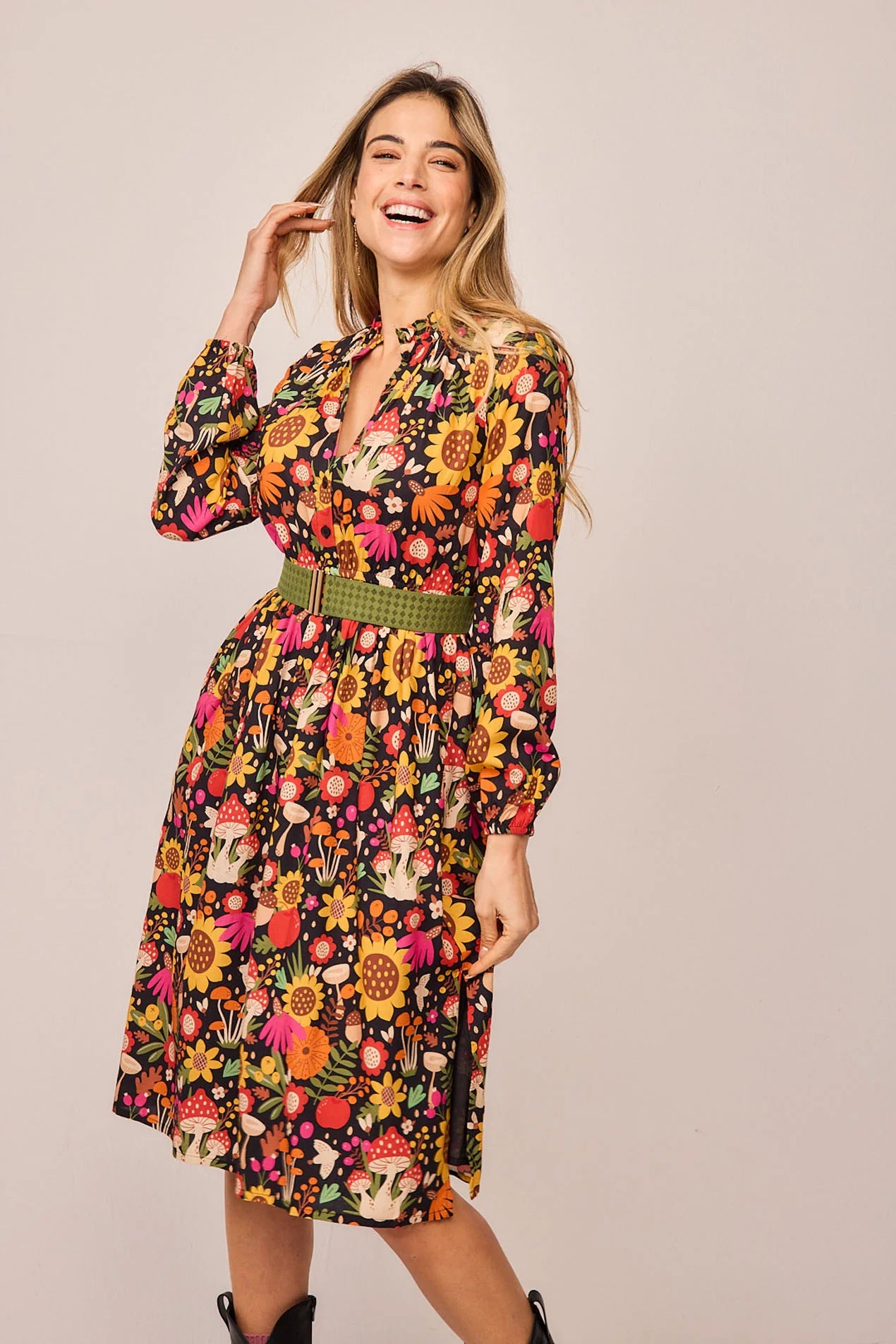 VESTIDO LARGO SELVA GIRASOL