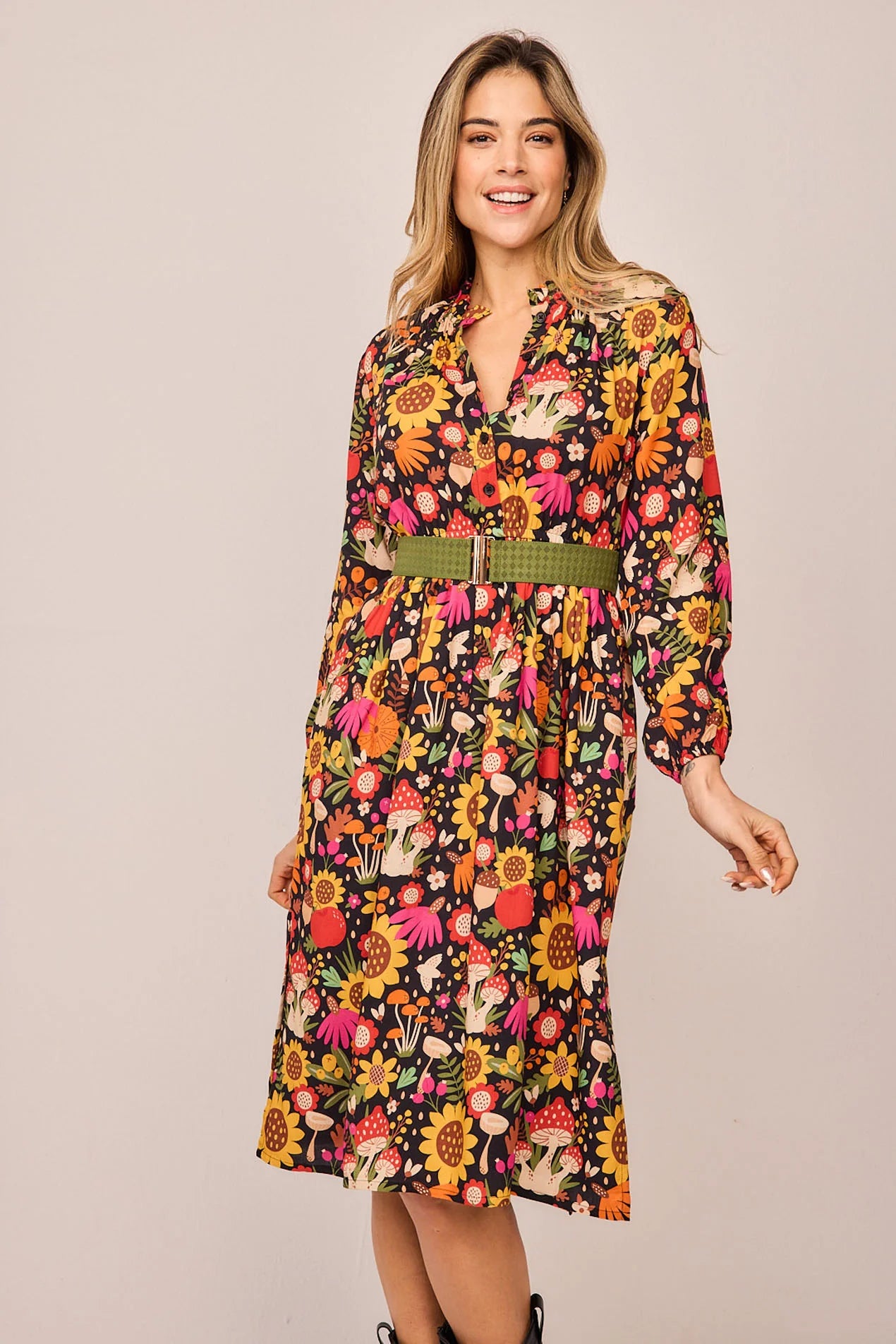 VESTIDO LARGO SELVA GIRASOL