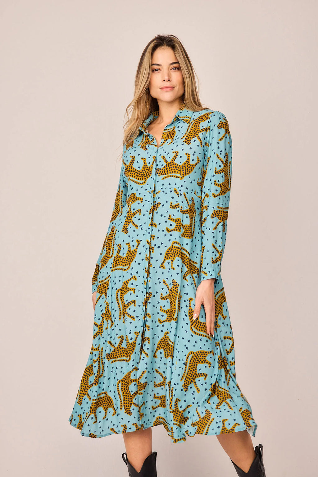 VESTIDO LARGO CASCADA GUEPARDO Smile