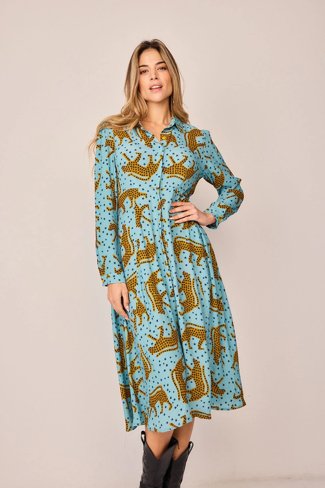 VESTIDO LARGO CASCADA GUEPARDO Smile