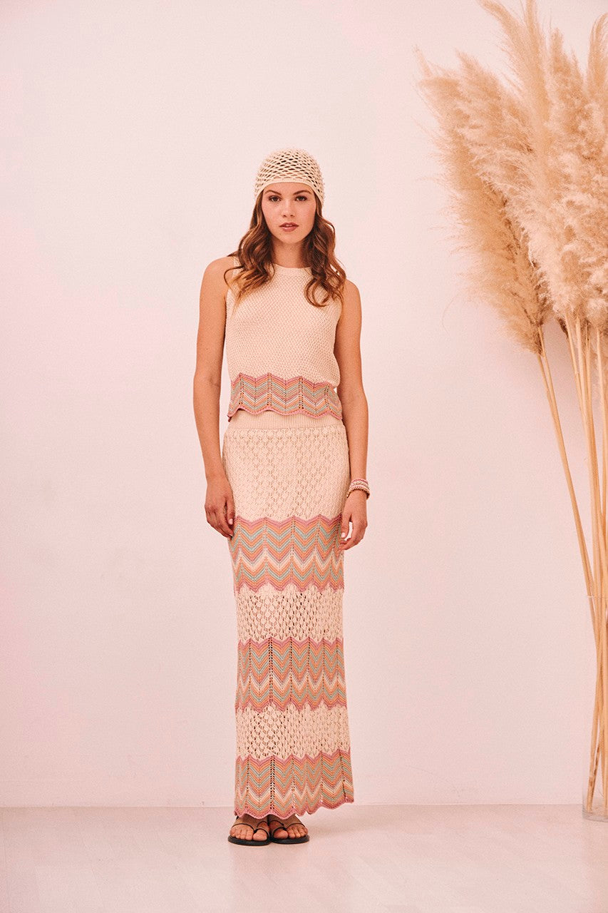 Falda punto jacquard