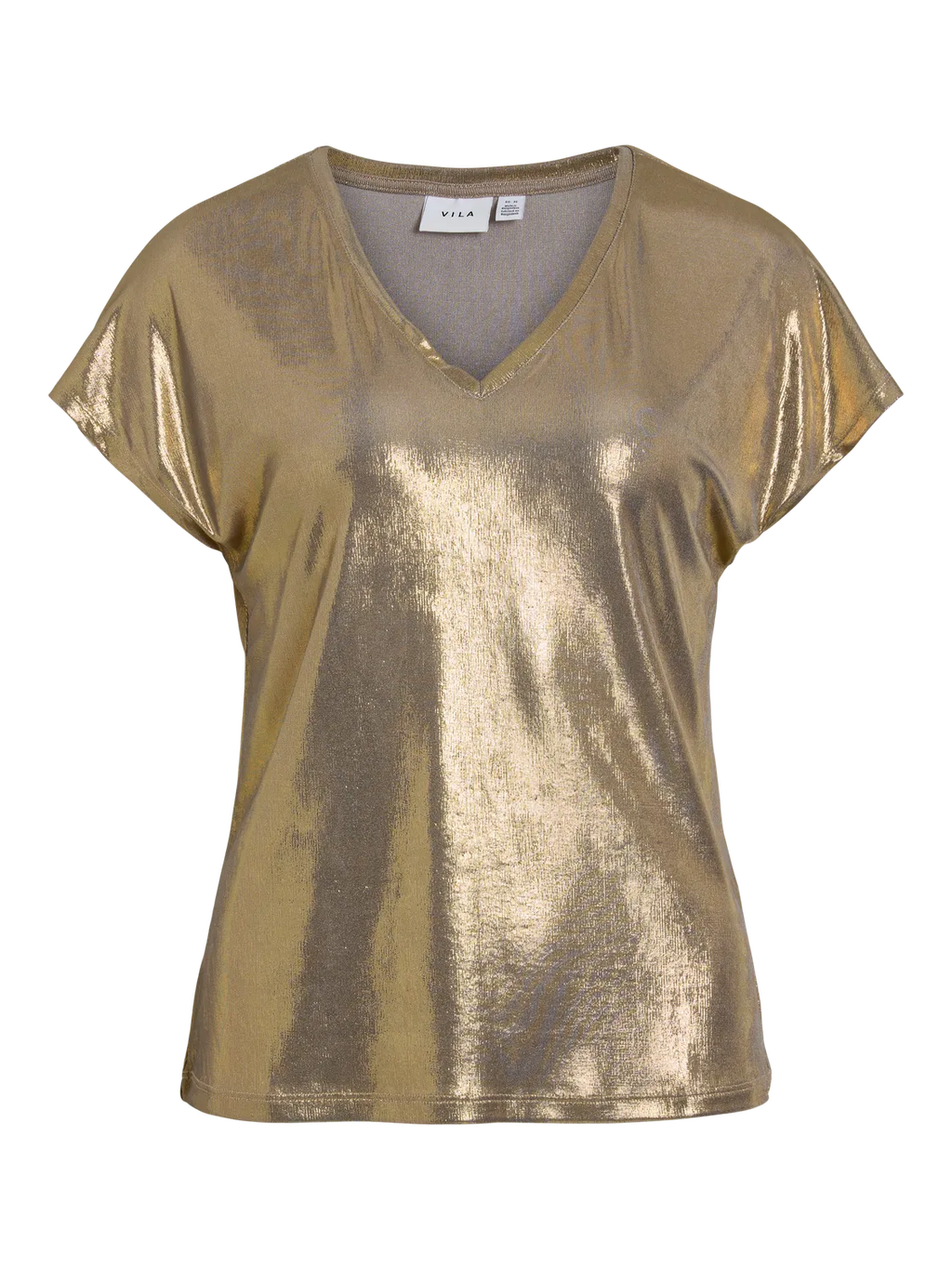 CAMISETA METALIZADA DORADA